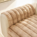 18 of 40:Plush Faux Rabbit Fur Sofa Cover, Warm Non-Slip Couch Protector for Leather Sofas 