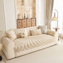 3 of 30:Cozy Plush Sofa Topper with Raised Wave Texture, Non-Slip Furniture Protector Cover 