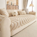 17 of 30:Cozy Plush Sofa Topper with Raised Wave Texture, Non-Slip Furniture Protector Cover 