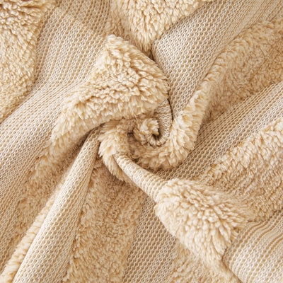 7 of 30:Cozy Plush Sofa Topper with Raised Wave Texture, Non-Slip Furniture Protector Cover 