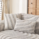 30 of 30:Cozy Plush Sofa Topper with Raised Wave Texture, Non-Slip Furniture Protector Cover 