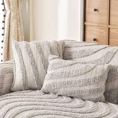30 of 30:Cozy Plush Sofa Topper with Raised Wave Texture, Non-Slip Furniture Protector Cover 