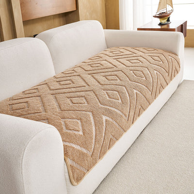 16 of 29:Thick Sherpa Sofa Protector Cover, Warm Plush Couch Cover for Seat, Backrest & Armrest 