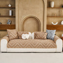 21 of 29:Thick Sherpa Sofa Protector Cover, Warm Plush Couch Cover for Seat, Backrest & Armrest 