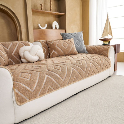 20 of 29:Thick Sherpa Sofa Protector Cover, Warm Plush Couch Cover for Seat, Backrest & Armrest 