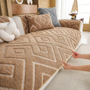 7 of 29:Thick Sherpa Sofa Protector Cover, Warm Plush Couch Cover for Seat, Backrest & Armrest 