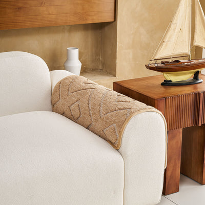 14 of 29:Thick Sherpa Sofa Protector Cover, Warm Plush Couch Cover for Seat, Backrest & Armrest 
