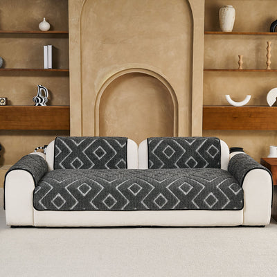 23 of 29:Thick Sherpa Sofa Protector Cover, Warm Plush Couch Cover for Seat, Backrest & Armrest 