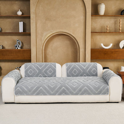 24 of 29:Thick Sherpa Sofa Protector Cover, Warm Plush Couch Cover for Seat, Backrest & Armrest 
