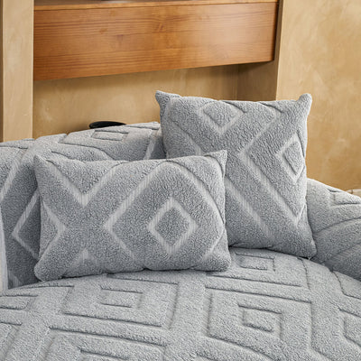 26 of 29:Thick Sherpa Sofa Protector Cover, Warm Plush Couch Cover for Seat, Backrest & Armrest 