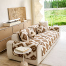 8 of 32:Cozy Thickened Sherpa Sofa Protector, Geometric Non-Slip Couch Cover for Pets & Kids 