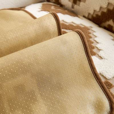 14 of 32:Cozy Thickened Sherpa Sofa Protector, Geometric Non-Slip Couch Cover for Pets & Kids 