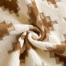 12 of 32:Cozy Thickened Sherpa Sofa Protector, Geometric Non-Slip Couch Cover for Pets & Kids 