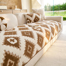 20 of 32:Cozy Thickened Sherpa Sofa Protector, Geometric Non-Slip Couch Cover for Pets & Kids 