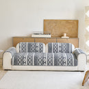30 of 33:Thickened Plush Sofa Cover, Textured Geometric Couch Protector with Non-Slip Backing 