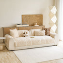 28 of 33:Thickened Plush Sofa Cover, Textured Geometric Couch Protector with Non-Slip Backing 