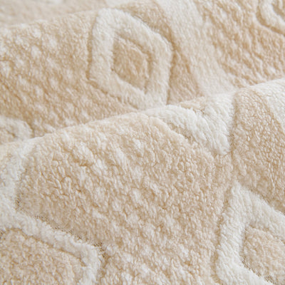 18 of 33:Thickened Plush Sofa Cover, Textured Geometric Couch Protector with Non-Slip Backing 