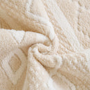 19 of 33:Thickened Plush Sofa Cover, Textured Geometric Couch Protector with Non-Slip Backing 