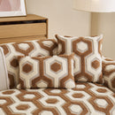 29 of 30:Sherpa Fleece Geometric Sofa Cover, Non-Slip Warm Couch Protector for Pets & Kids 