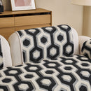 24 of 30:Sherpa Fleece Geometric Sofa Cover, Non-Slip Warm Couch Protector for Pets & Kids 
