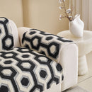 23 of 30:Sherpa Fleece Geometric Sofa Cover, Non-Slip Warm Couch Protector for Pets & Kids 
