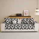 5 of 30:Sherpa Fleece Geometric Sofa Cover, Non-Slip Warm Couch Protector for Pets & Kids 