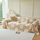 5 of 28:Plush Floral Sofa Throw Cover, Thick Soft Couch Protector Throw Couch for Dogs, Kids 