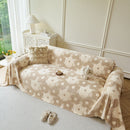 25 of 28:Plush Floral Sofa Throw Cover, Thick Soft Couch Protector Throw Couch for Dogs, Kids 