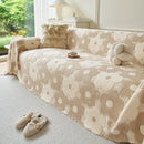22 of 28:Plush Floral Sofa Throw Cover, Thick Soft Couch Protector Throw Couch for Dogs, Kids 
