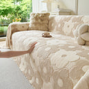 10 of 28:Plush Floral Sofa Throw Cover, Thick Soft Couch Protector Throw Couch for Dogs, Kids 