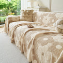19 of 28:Plush Floral Sofa Throw Cover, Thick Soft Couch Protector Throw Couch for Dogs, Kids 