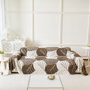 29 of 29:Plush Fleece Leaf Pattern Sofa Throw Cover, Soft Couch Protector Couch Cover Blanket 