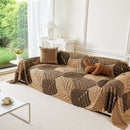 5 of 29:Plush Fleece Leaf Pattern Sofa Throw Cover, Soft Couch Protector Couch Cover Blanket 