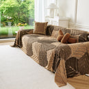 6 of 29:Plush Fleece Leaf Pattern Sofa Throw Cover, Soft Couch Protector Couch Cover Blanket 