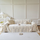 4 of 28:Floral Plush Fleece Sofa Throw Cover, Soft Warm Couch Protector Slip Cover for Couch 