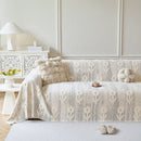 26 of 28:Floral Plush Fleece Sofa Throw Cover, Soft Warm Couch Protector Slip Cover for Couch 