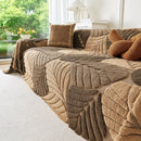 22 of 29:Plush Fleece Leaf Pattern Sofa Throw Cover, Soft Couch Protector Couch Cover Blanket 