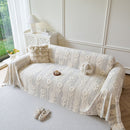 24 of 28:Floral Plush Fleece Sofa Throw Cover, Soft Warm Couch Protector Slip Cover for Couch 