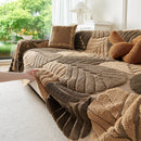 12 of 29:Plush Fleece Leaf Pattern Sofa Throw Cover, Soft Couch Protector Couch Cover Blanket 