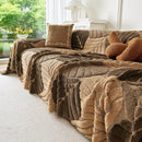 13 of 29:Plush Fleece Leaf Pattern Sofa Throw Cover, Soft Couch Protector Couch Cover Blanket 