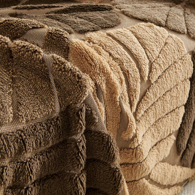 14 of 29:Plush Fleece Leaf Pattern Sofa Throw Cover, Soft Couch Protector Couch Cover Blanket 