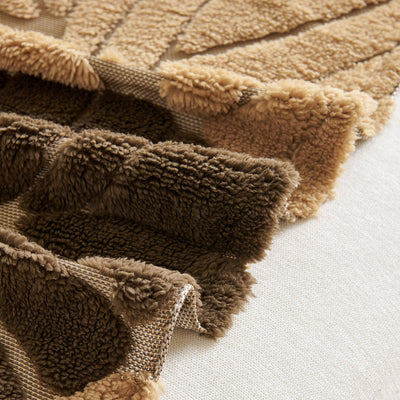 18 of 29:Plush Fleece Leaf Pattern Sofa Throw Cover, Soft Couch Protector Couch Cover Blanket 