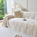 20 of 28:Floral Plush Fleece Sofa Throw Cover, Soft Warm Couch Protector Slip Cover for Couch 