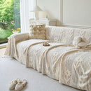 16 of 28:Floral Plush Fleece Sofa Throw Cover, Soft Warm Couch Protector Slip Cover for Couch 