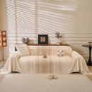 2 of 31:Abstract Textured Plush Sofa Throw Cover, Soft Cozy Couch Protector for Living Room 