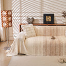 27 of 31:Abstract Textured Plush Sofa Throw Cover, Soft Cozy Couch Protector for Living Room 