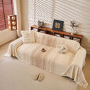 3 of 31:Abstract Textured Plush Sofa Throw Cover, Soft Cozy Couch Protector for Living Room 