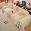 5 of 31:Abstract Textured Plush Sofa Throw Cover, Soft Cozy Couch Protector for Living Room 
