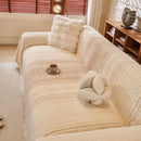24 of 31:Abstract Textured Plush Sofa Throw Cover, Soft Cozy Couch Protector for Living Room 