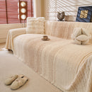 23 of 31:Abstract Textured Plush Sofa Throw Cover, Soft Cozy Couch Protector for Living Room 